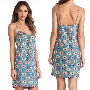 Mara Hoffman Blue Iris Evil Eye Tank Mini Dress